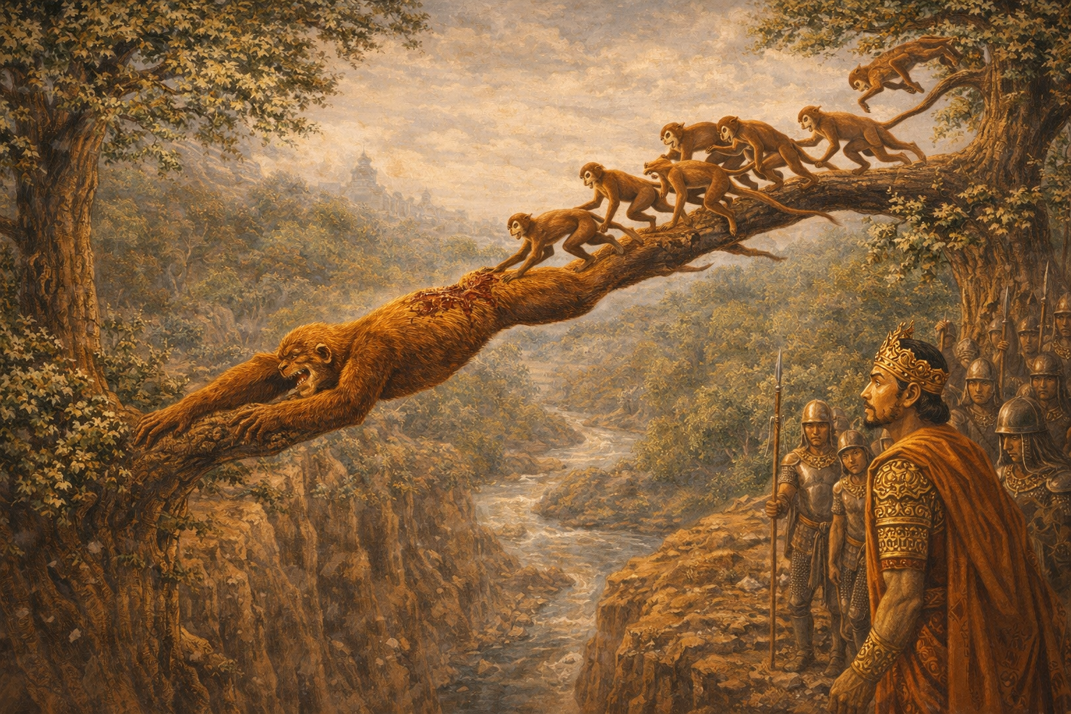 The Monkey King — Mahakapi Jataka